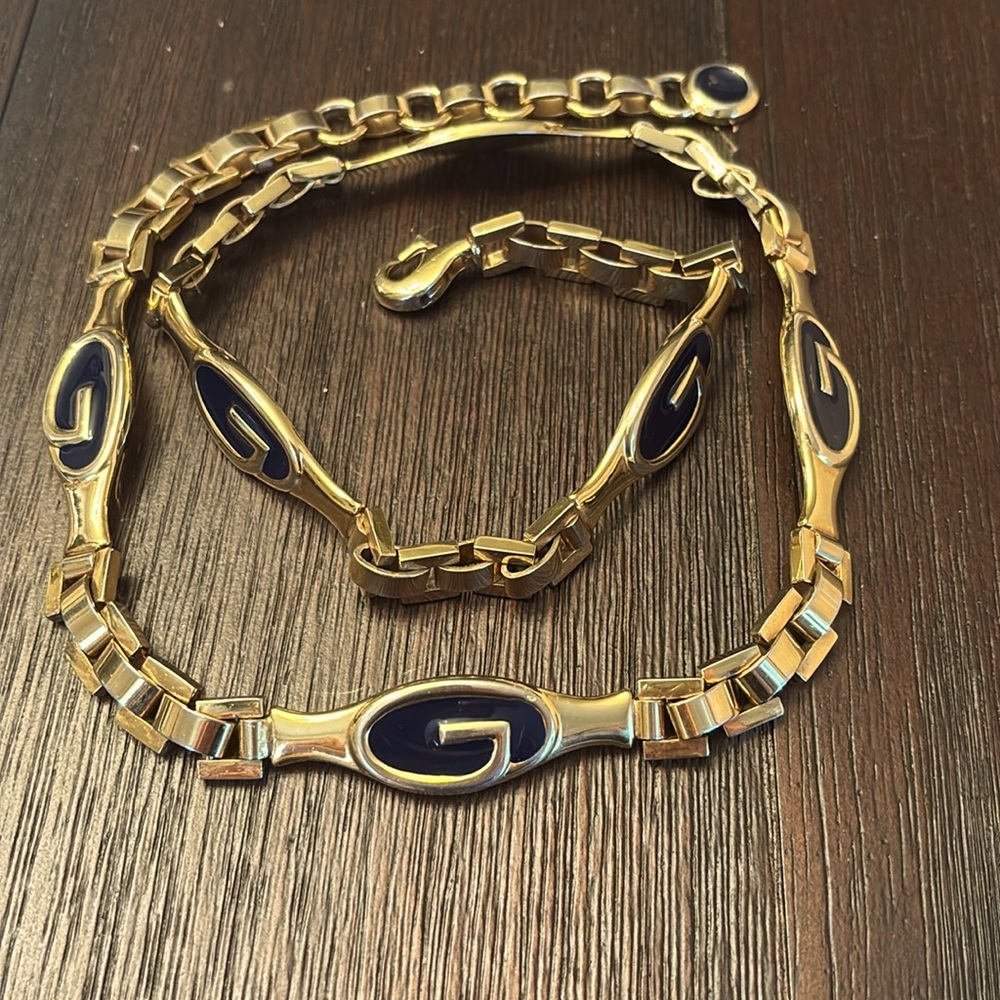 GUCCI Gold and Black Women's Belt - Picture 11 of 12